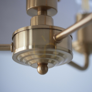 Závěsné světlo Endon Highclere Brass 3x E14 mosazné stínidlo small 4