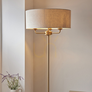 Stojací lampa Endon Highclere 110724, vintage mosaz, 3 × E14, 160 cm small 3