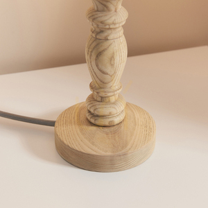 Základna stolní lampy Endon Bibury z jasanového dřeva a mosazi B22 27,2 cm small 5