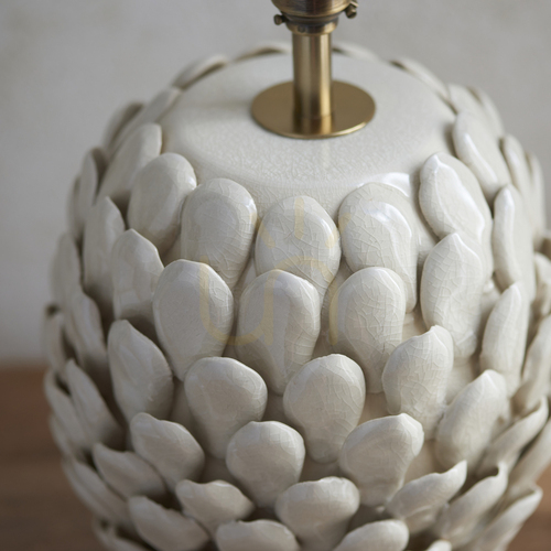 Kontrola Podstavec stolní lampy Endon Layered Leaf keramický slonová kost B22 30,5 cm