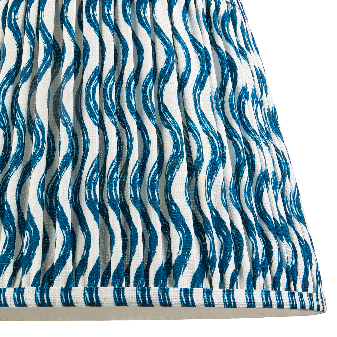Náhled Stínidlo Endon Ripple Blue, textilní, E27, modré, 35 cm Stínidlo Endon Ripple Blue, textilní, E27, modré, 35 cm