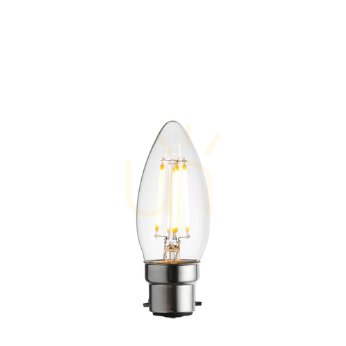 Kontrola Příslušenství B22 LED žárovka svíčka Transparent Endon