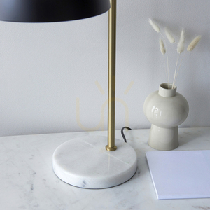 Stolní lampa Endon Buchanan šedá ocel mramor E27 small 2