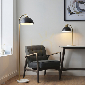 Stolní lampa Endon Buchanan šedá ocel mramor E27 small 5