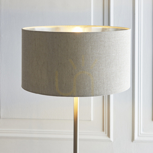 Stojací lampa Endon Highclere 112232, kartáčovaný chrom a přírodní len, E27, 150 cm small 3