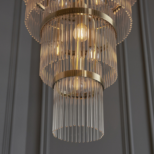 Kontrola Závěsná lampa Marietta Grand Brass Endon