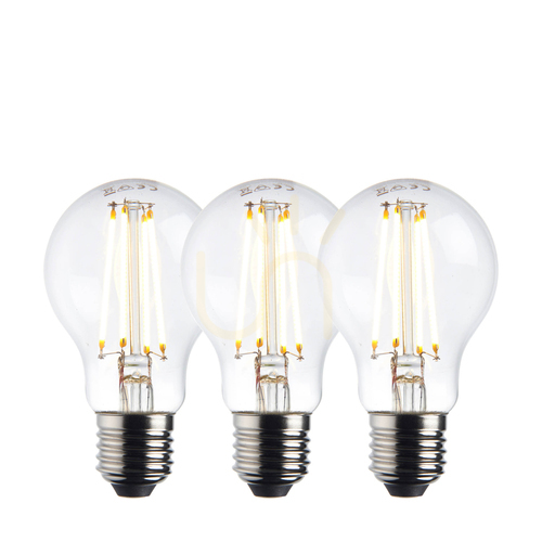 Kontrola LED žárovka E27 GLS 8W stmívatelná transparentní Endon 3 ks