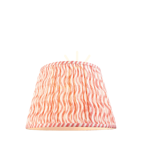 Kontrola Stínidlo Endon Ripple korálově růžové 35 cm, textil, E27/B22