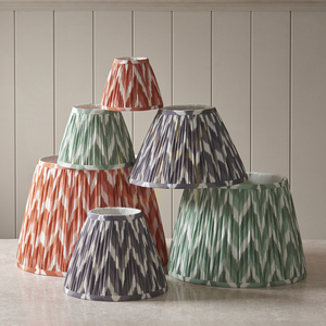 Stínidlo Zigzag 16 cm kuželové tkanina Cotswold Green klips na žárovku 113064 Endon small 5