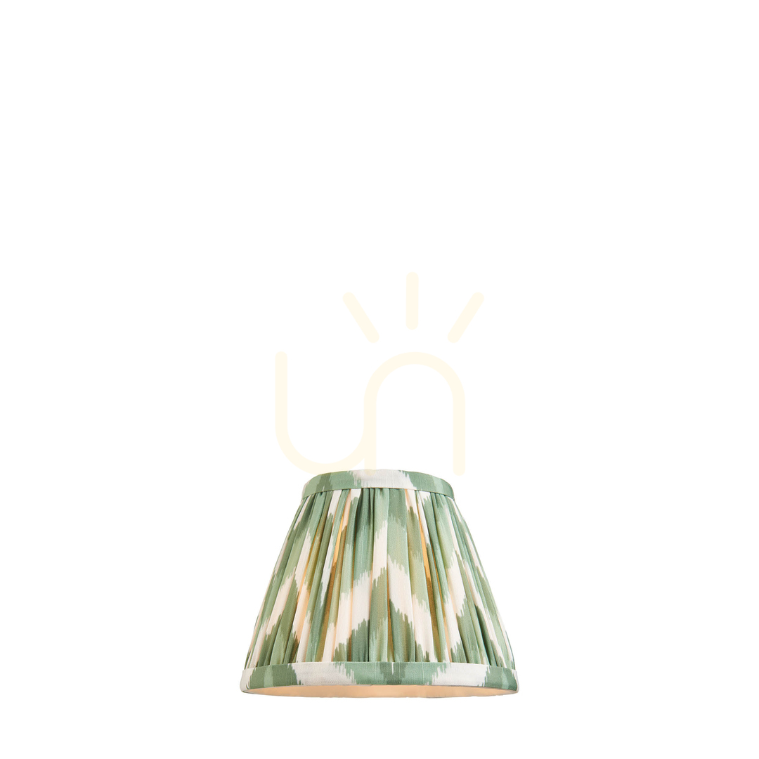 Lampskärm Endon Zigzag Grön Cotswold Green Tyg 16 cm E14