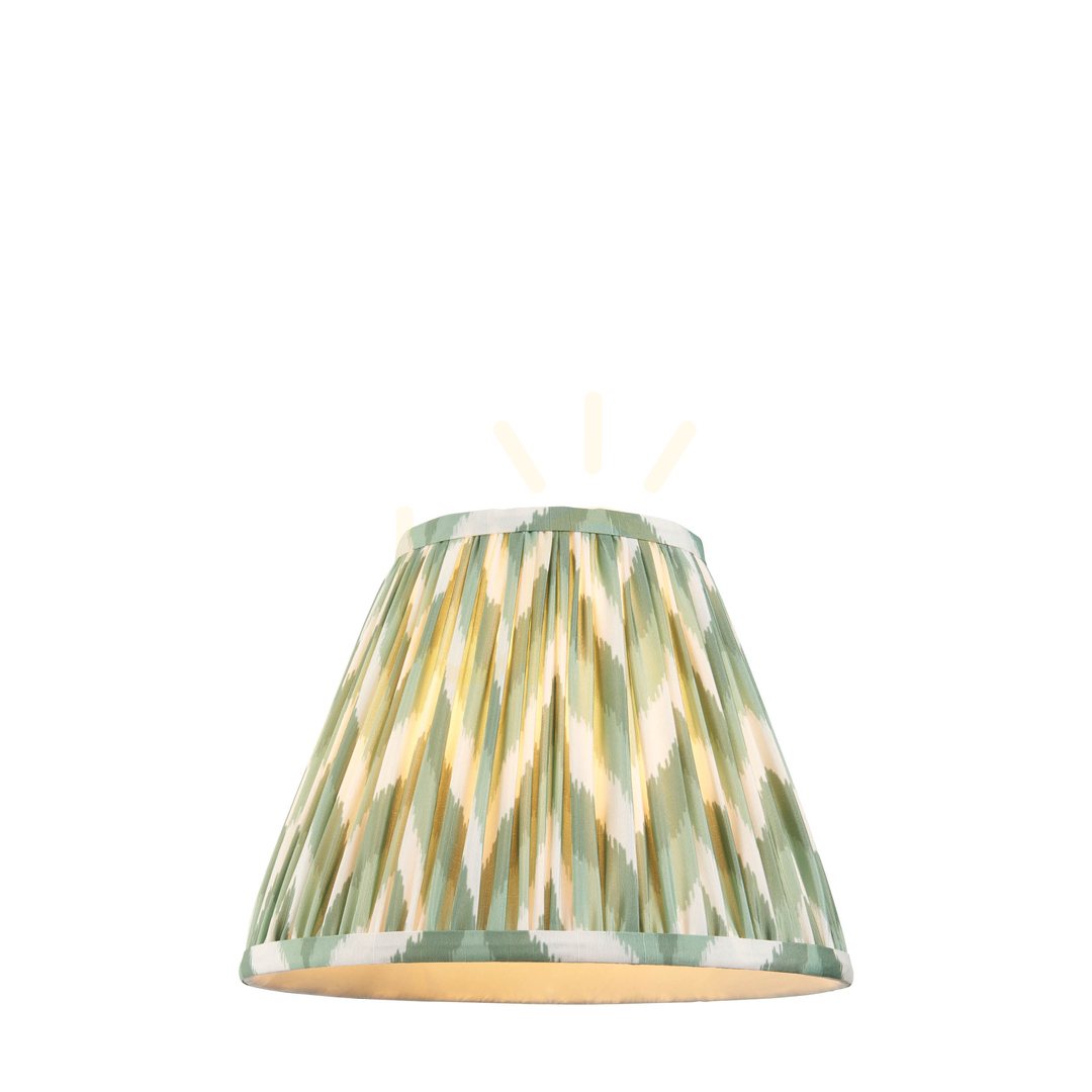 Tienidlo Endon Aspen Green látkové E27 zelené 18,5 cm