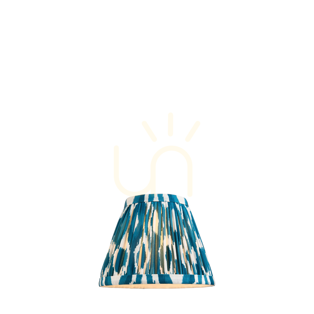 Endon Blue Ikat Fabric Lampshade 16cm
