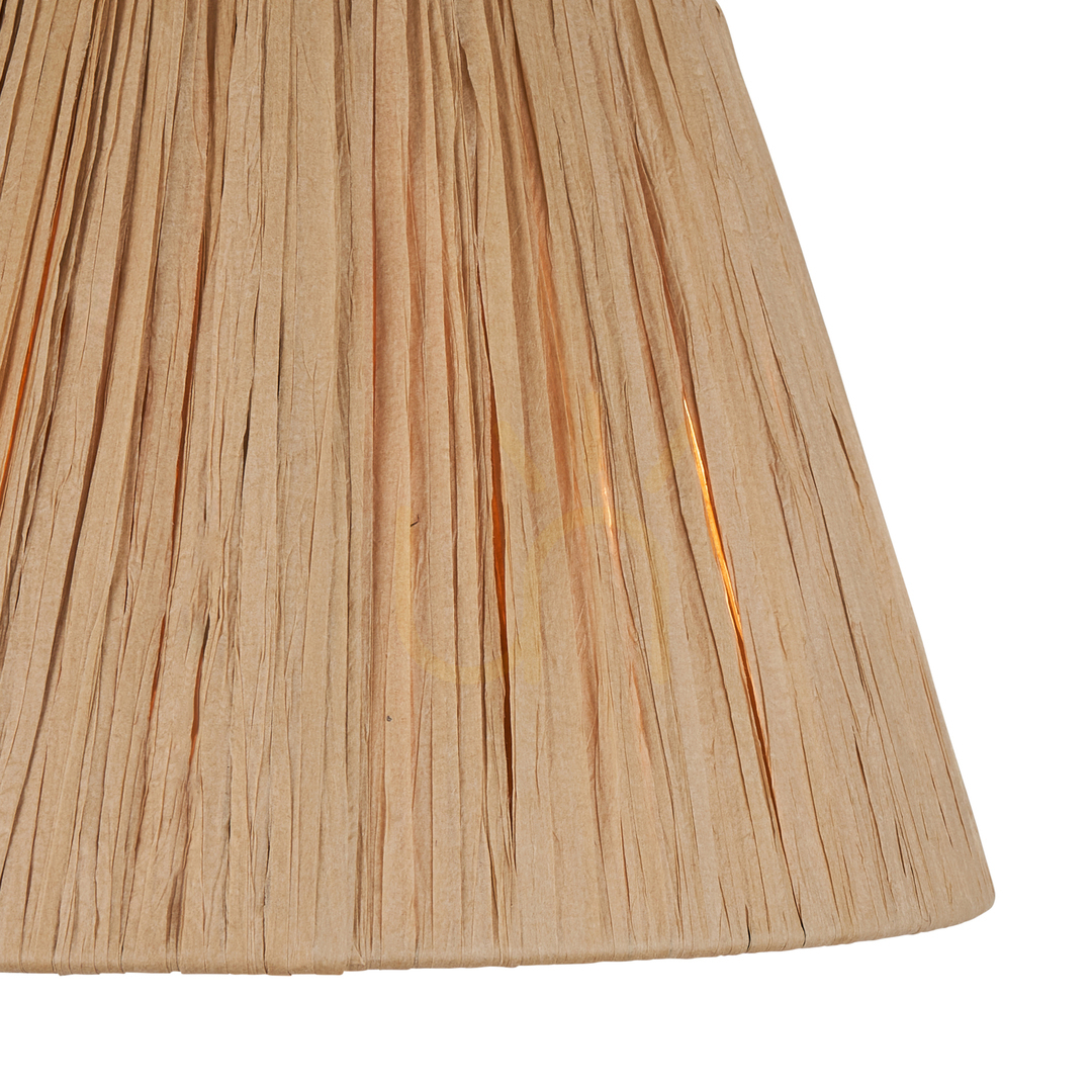 Pohled Kuželové stínidlo Endon Raffia z přírodní rafie 24 cm E27 113456 Kuželové stínidlo Endon Raffia z přírodní rafie 24 cm E27 113456