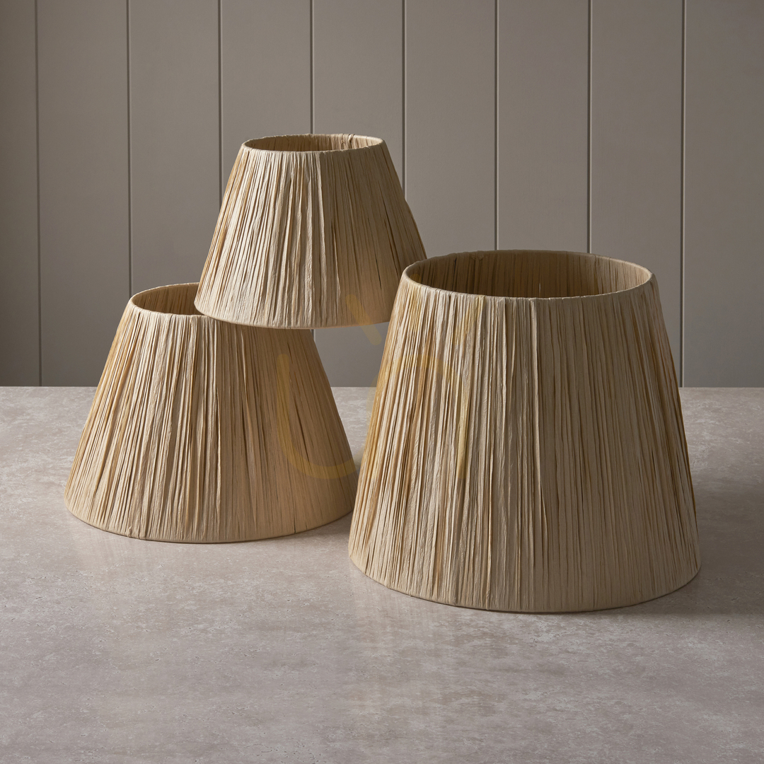Kontrola Kuželové stínidlo Endon Raffia z přírodní rafie 24 cm E27 113456 Kuželové stínidlo Endon Raffia z přírodní rafie 24 cm E27 113456