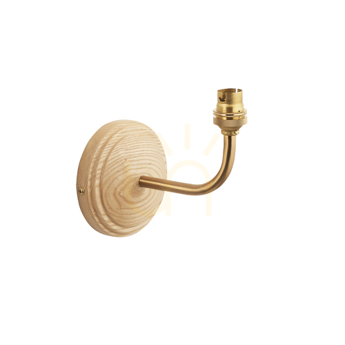Kontrola Nástěnné svítidlo Endon Wood Arc bez stínidla jasan mosaz B22 7W stmívatelné