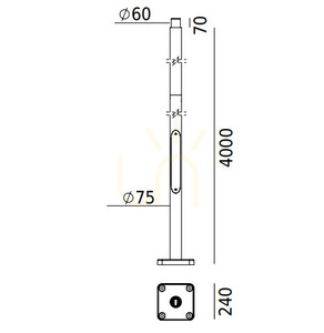 Osvětlovací stožár NORLYS bílý hliník 4 m 1257WH small 1