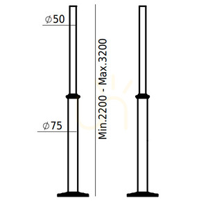 Osvětlovací stožár NORLYS Lamppost 1270WH bílý hliník small 1