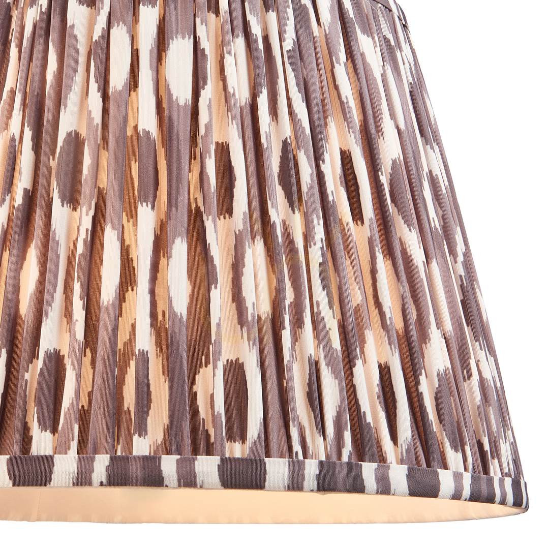 Pohled Kuželové stínidlo Endon Ikat 35 cm perleťově šedé, textilní E27/B22 Kuželové stínidlo Endon Ikat 35 cm perleťově šedé, textilní E27/B22