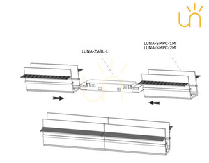 Magnetická lišta LUNA-MAG pro zapuštěnou montáž 100 cm černá LUNA-SMPC-1M - LUNARES small 8