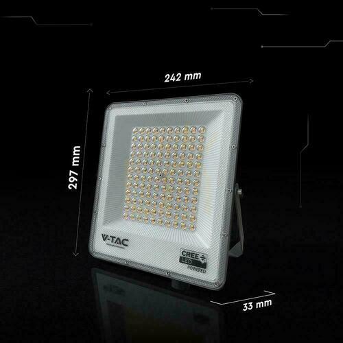 Kontrola V-TAC CREE CHIP 100W LED projektor 3v1 CCT 135Lm/W VT-44110CCT 3000K-4000K-6500K 8150lm 6 let záruka