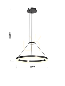Závěsné LED svítidlo Aviano PERPIGNON 6049-0110, černý chrom, 50 cm small 2