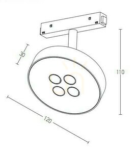 Magnetické kolejnicové světlo 12W 3000k 48V hliníková bílá ZAMBELIS 1 Magnetické kolejnicové světlo 12W 3000k 48V hliníková bílá ZAMBELIS small 1