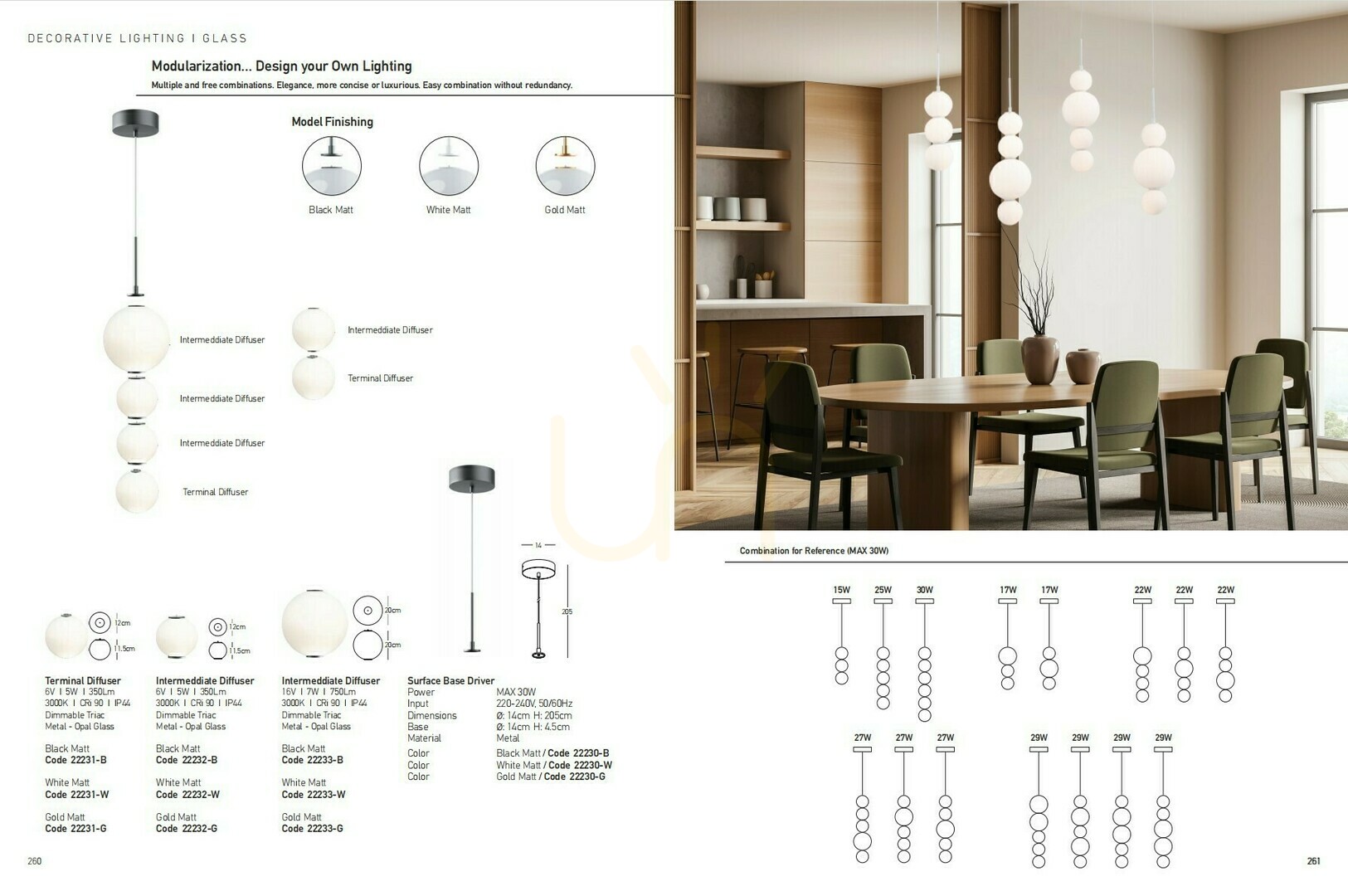 Pohled Meziskelní opálové sklo D:200mm 7 W Zlato ZAMBELIS Meziskelní opálové sklo D:200mm 7 W Zlato ZAMBELIS