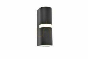 Venkovní nástěnné svítidlo Lutec MIKA 5117201012, up/down 2 × GU10 max 14 W + LED pásek, IP54, matně černé, 19 × 7,9 × 6,8 cm small 1