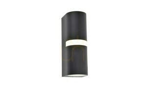 Venkovní nástěnné svítidlo Lutec MIKA 5117201012, up/down 2 × GU10 max 14 W + LED pásek, IP54, matně černé, 19 × 7,9 × 6,8 cm small 0