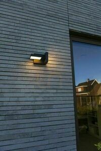 Venkovní nástěnné LED svítidlo Lutec TWISTO 5116303118 šedé up/down 13 W small 4