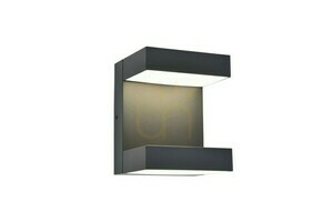 Venkovní nástěnné LED svítidlo Lutec TWISTO 5116303118 šedé up/down 13 W small 0