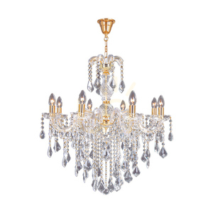 Lustr Zuma Line CHATEAU 14004/8-GLD, zlatý, čiré sklo, 8 × E14 max 40 W, Ø 70 × 130 cm small 0