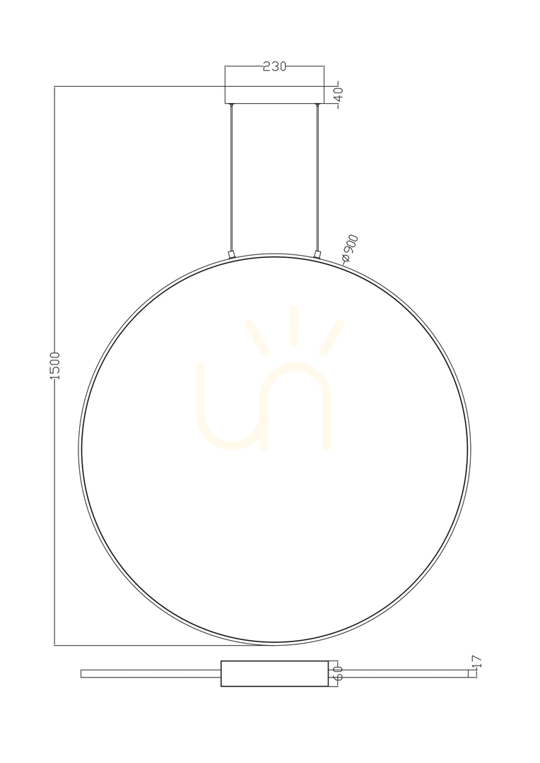 Pohled RASCAL PEN4105-90BK Černá 1xLED závěsná lampa RASCAL PEN4105-90BK Černá 1xLED závěsná lampa
