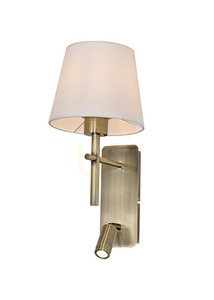 Nástěnné svítidlo LUNA W4106-2AB+WH Hnědá 1xE27 0 Nástěnné svítidlo LUNA W4106-2AB+WH Hnědá 1xE27 small 0