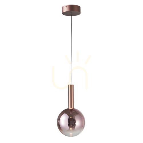 Kontrola Závěsné LED svítidlo Italux Camino měď 20 cm PND-24038-1A-COPP