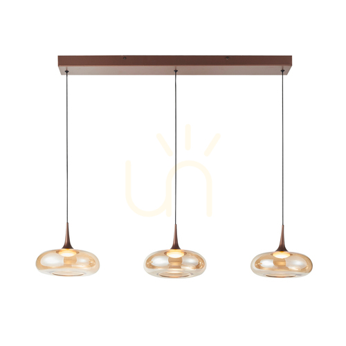 Kontrola Závěsné LED svítidlo Italux Tenele 21W měděné PND-24028-3B-COPP