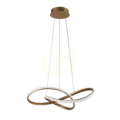 Kontrola Závěsné LED svítidlo Italux Consa zlaté 50 cm PND-19221C-GD