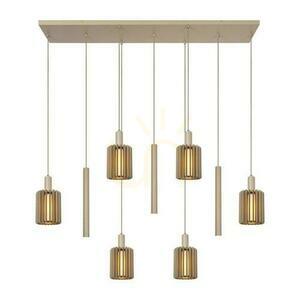 Závěsné svítidlo Lucide LAMBRES béžové 6xE27 140 cm 45410/09/41 small 1