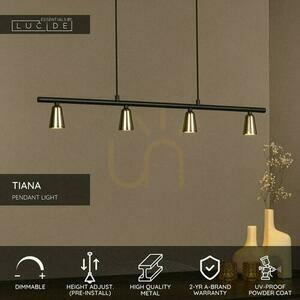 Závěsné svítidlo Lucide TIANA 65401/04/05 béžová černá 4x GU10 metalické 95 cm small 3