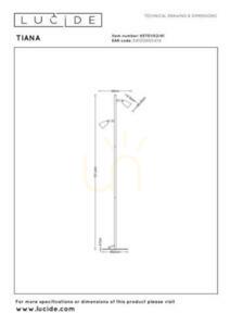 Stojací lampa Lucide TIANA béžová kovová GU10 2x25W 151,2 cm small 5