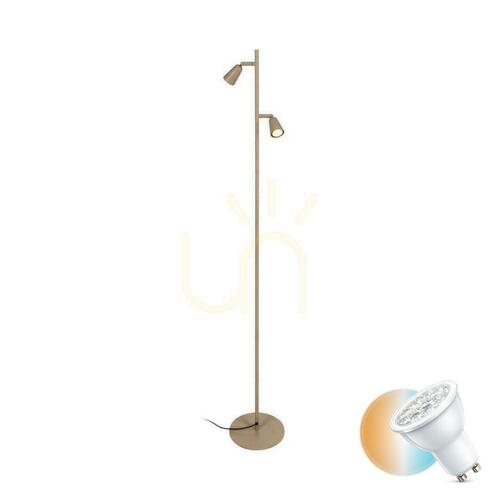 Kontrola Stojací lampa Lucide TIANA béžová kovová GU10 2x25W 151,2 cm