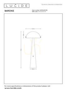 Stojací lampa Lucide BARONE béžová/zlatá kov E27 142 cm 65702/01/38 small 5