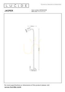 Stojací lampa Lucide Jasper béžová černá GU10 141,5 cm small 5