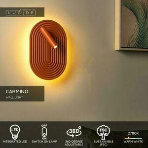 Nástěnné LED svítidlo Lucide CARMINO terakotové, dřevo 12 W 2700 K 77292/12/55 small 3