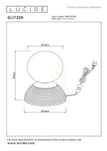 Stolní lampa Lucide GLITZER modrá sklo kov G9 10527/01/35 small 5
