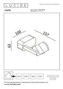 Venkovní nástěnné svítidlo Lucide Capri LED 8W hnědé IP54 33812/08/96 small 3