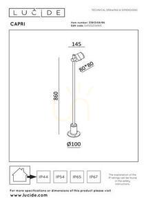 Venkovní stojací světlo Lucide CAPRI LED hnědé 86 cm 33813/08/96 small 3