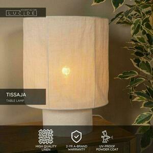 Stolní lampa Lucide Tissaja bílá len beton E27 41 cm 06528/41/31 small 3
