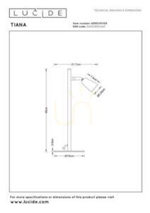 Stolní lampa Lucide TIANA béžová černá kov GU10 46 cm 65501/01/05 small 4