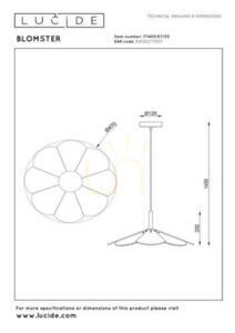 Závěsné svítidlo Lucide BLOMSTER zelené LED 9 W 47 cm 77493/07/33 small 5